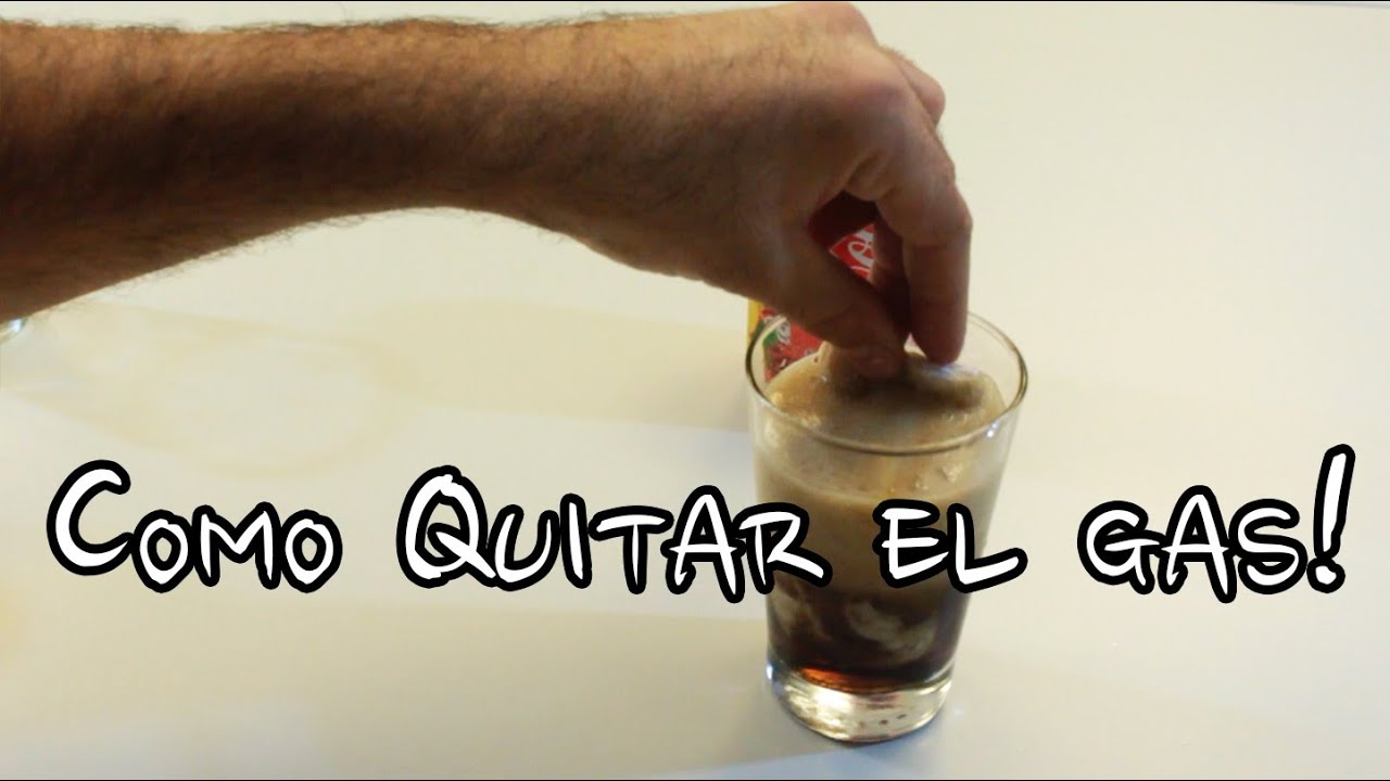 como quitar el gas a una bebida