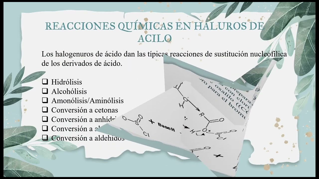 propiedades de los haluros de acido