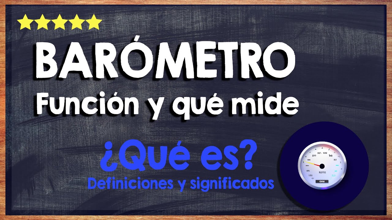 que es un barometro y que mide
