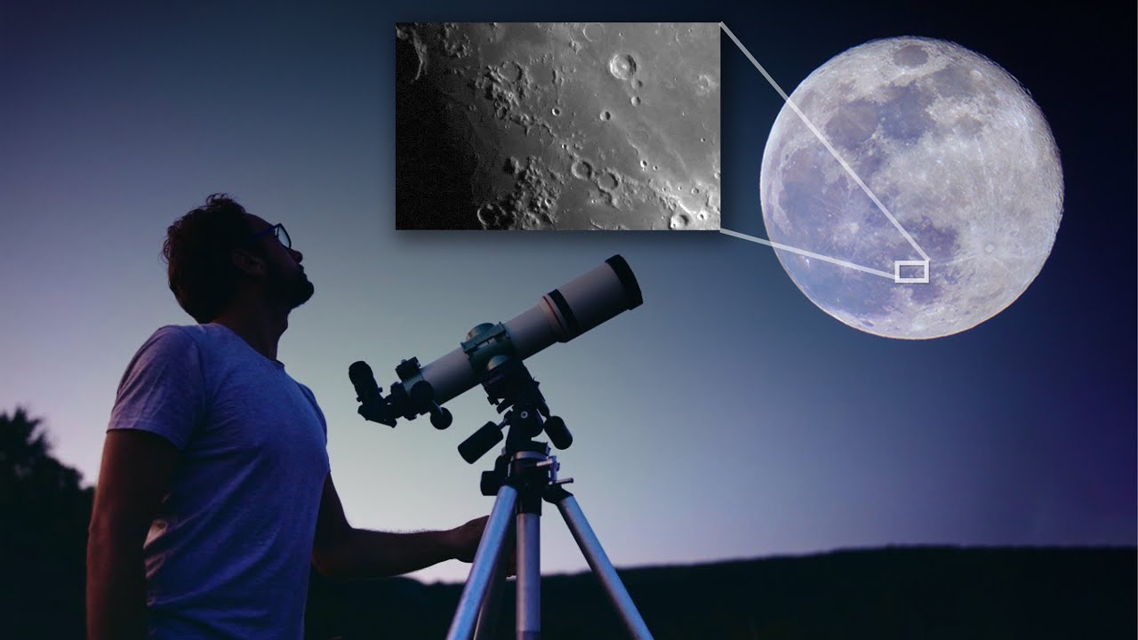 como ver la luna en un telescopio