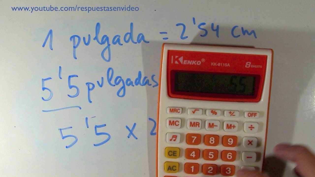 cuantos cm son 5 5 pulgadas