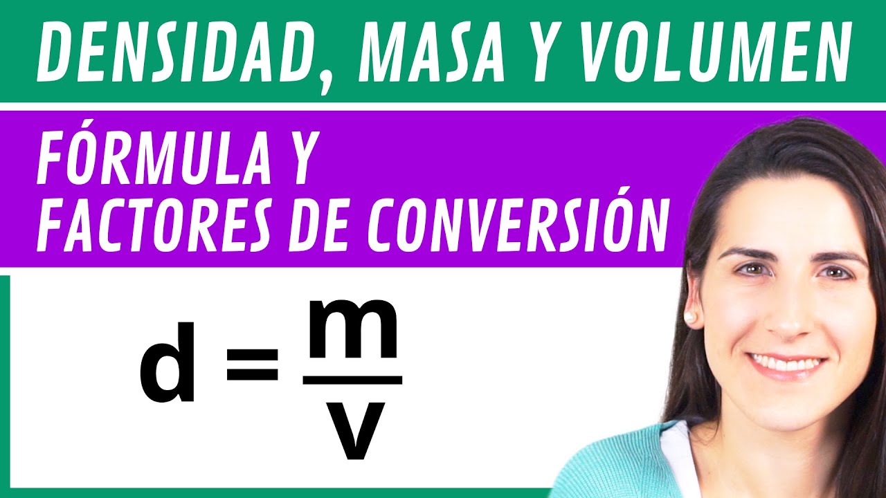 formula del volumen masa y densidad