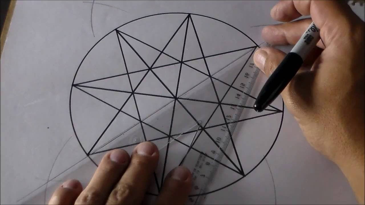 poligonos estrellados de 8 puntas coloreados