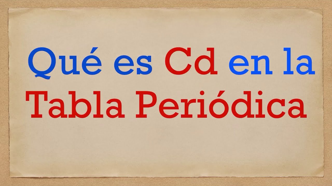 que es cd en la tabla periodica