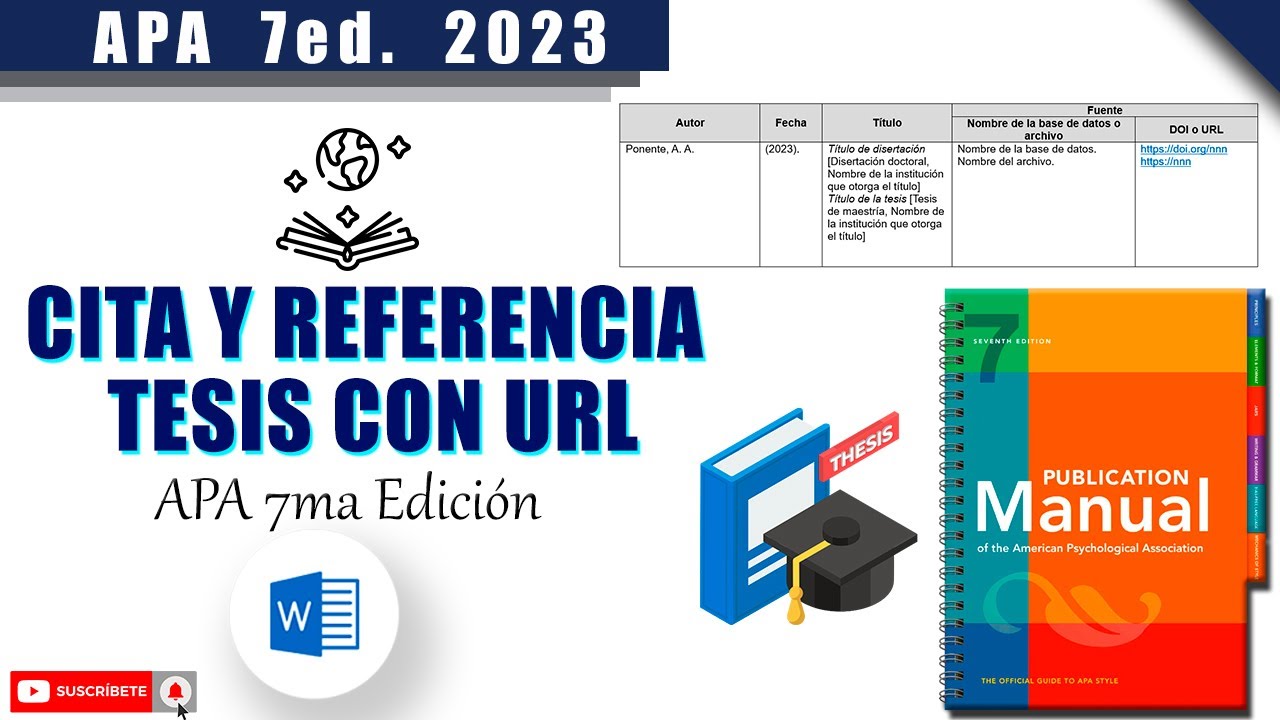 como referenciar una tesis apa 7