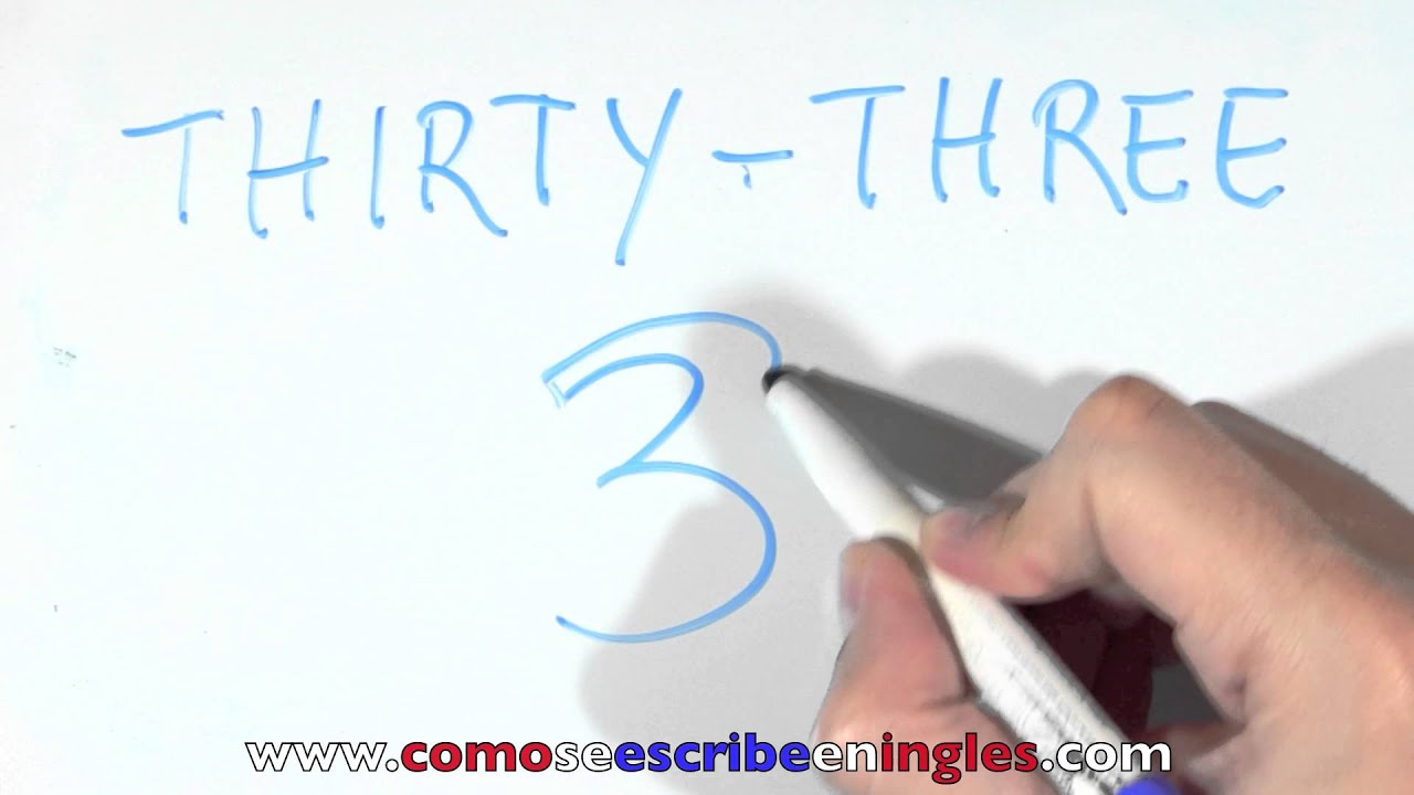 treinta y tres como se escribe