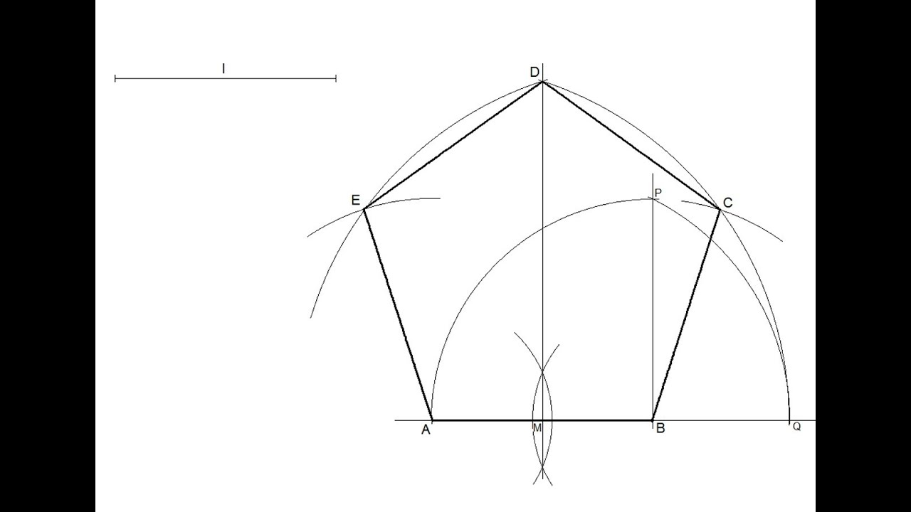 construccion de un pentagono dado el lado