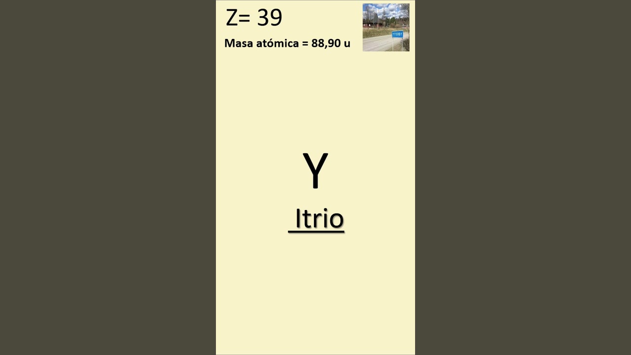 elemento químico de número atómico 39