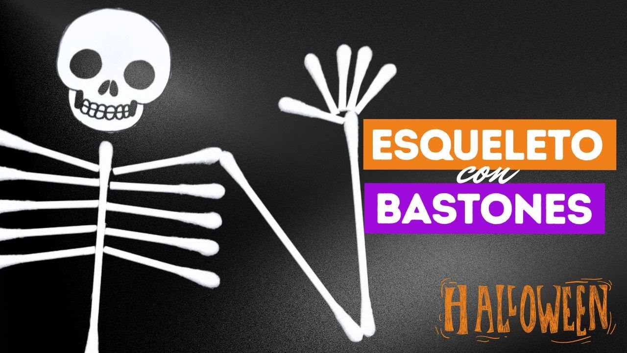 esqueleto con palillos de los oidos