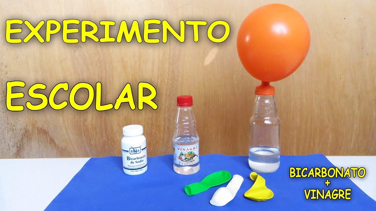 experimento bicarbonato vinagre y globos explicación